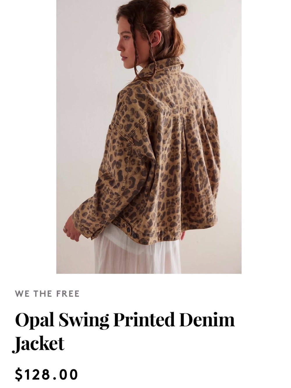 We The Free Leopard Print Jacket in Tan and Brown